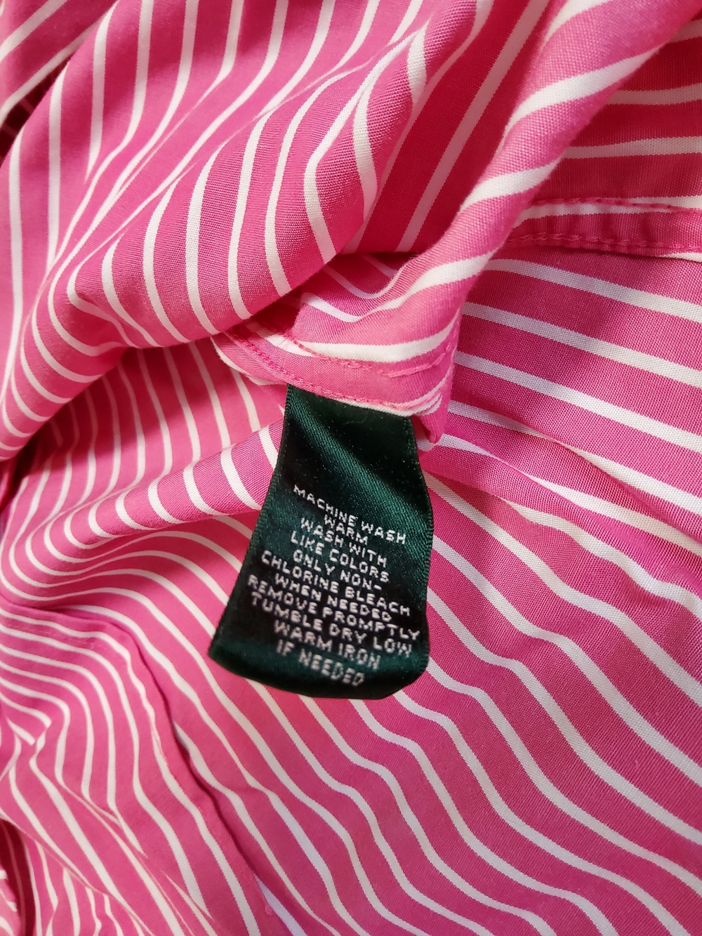 Lauren Ralph Lauren Non Iron Preppy Stripe Button-Down Shirt - Picture 7 of 8